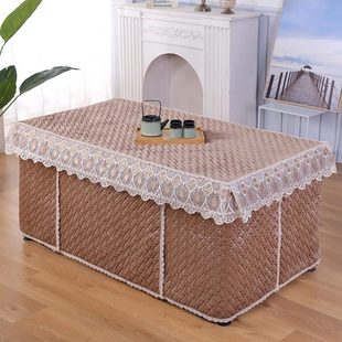 烤火罩新款加厚电炉罩长方形夹棉取暖桌子套烤火架套罩电茶几罩套