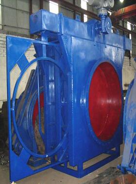 冶金非标阀门F943X铸钢电动盲板阀 大型法兰气动扇形肓板阀不锈钢