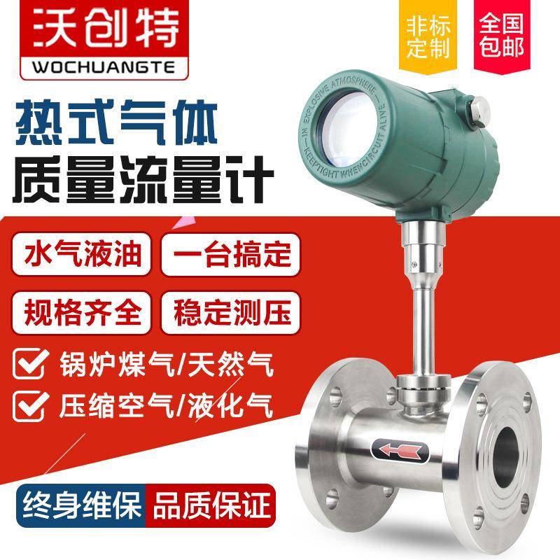热式气体质量流量计管道插入式微小流量煤沼气天然气空气流量计