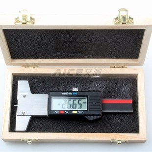 100 150mm不锈钢 迷你数显深度尺轮胎花纹深度尺胎u纹尺0