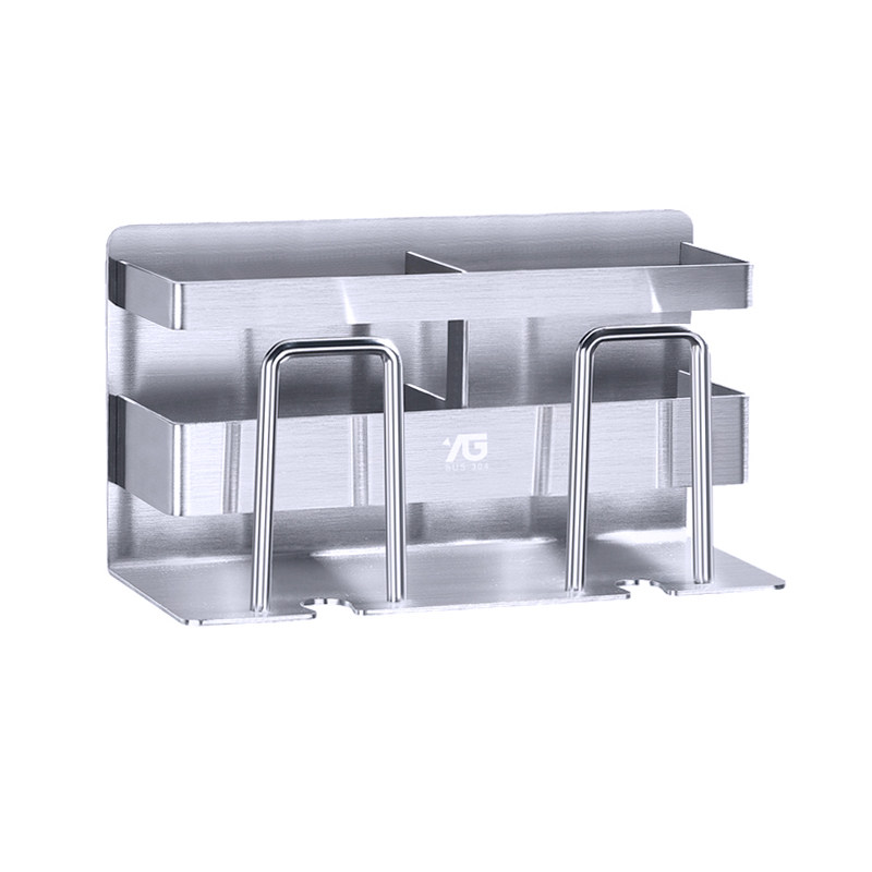 卫生间免打孔牙膏牙刷置物架壁挂洗漱杯子漱口杯不锈钢牙具座收纳,家庭/个人清洁工具,牙刷架/牙具座,淘宝优惠券,粉丝福利购,淘宝优惠卷