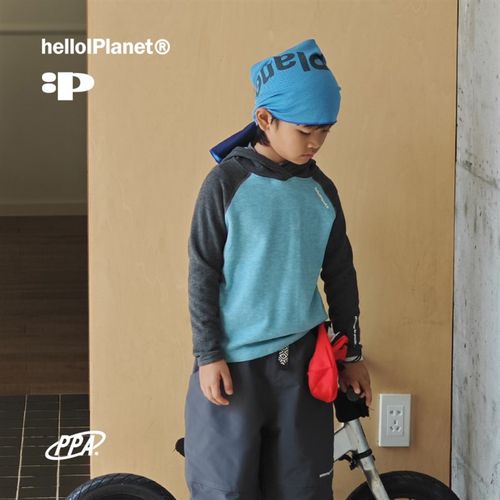 现ppapa 连帽插肩撞色拼接拼色儿童长袖打底衫中大童 1013036