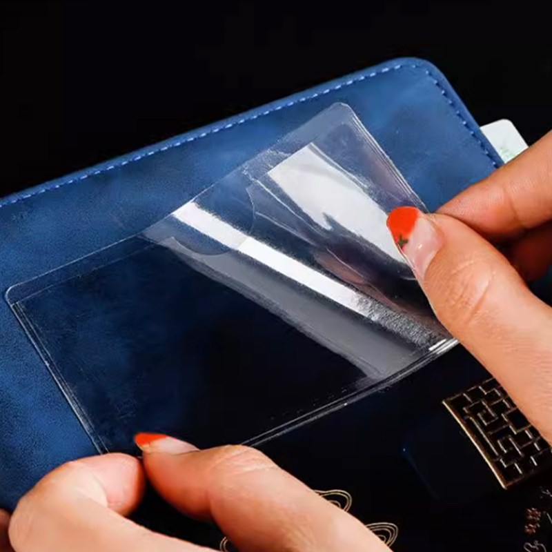 透明标签套塑料软胶套商品标价签标签牌保护套可粘贴卡套自粘性展