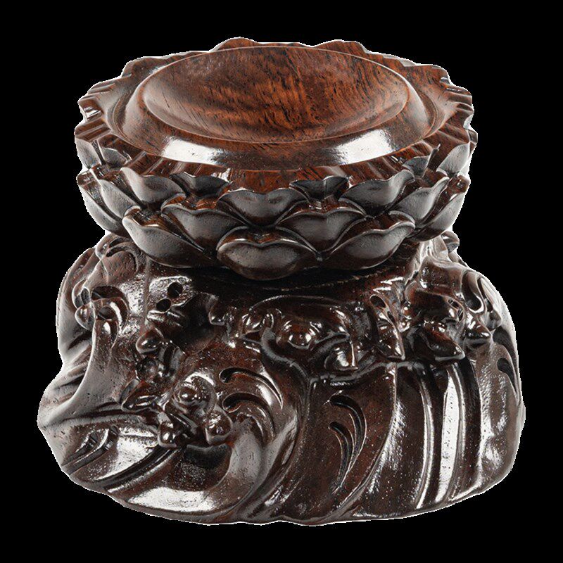 实木水晶球摆件底座白黄紫红粉玻璃球底座可旋转玄关卧室客厅装饰,家居饰品,木雕,淘宝优惠券,粉丝福利购,淘宝优惠卷