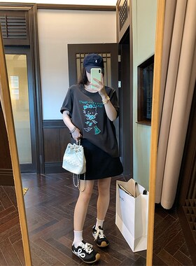 NAZ那子大码果冻空气层设计感胖mm高腰显瘦弹力A字短款半身裙裤