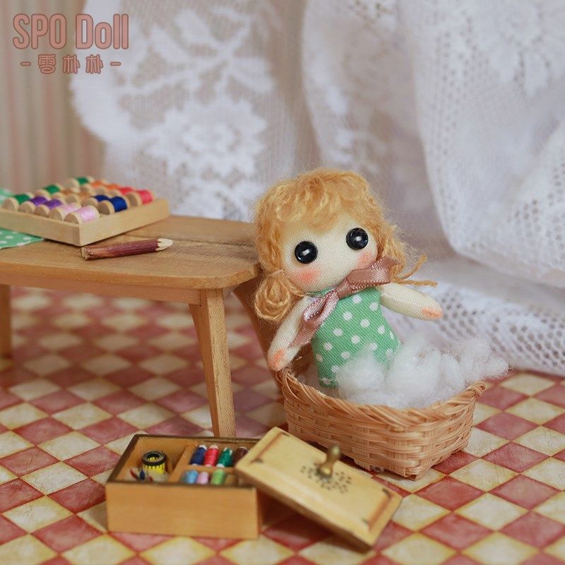 雪朴朴迷你小娃娃diy材料包做手工的女孩自缝布艺纽扣眼玩偶制作,居家布艺,缝纫DIY材料套装,淘宝优惠券,粉丝福利购,淘宝优惠卷