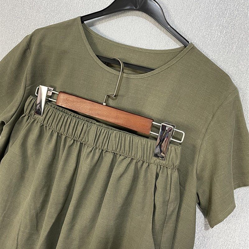 砂洗这磨毛手感绝了 太舒服了 真丝绢丝短袖长裤套装外穿居家睡衣