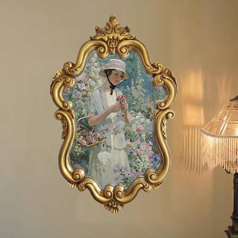 法式复古装饰画玄关宫廷人物风景花卉走廊欧式美式壁炉轻奢壁挂画图片