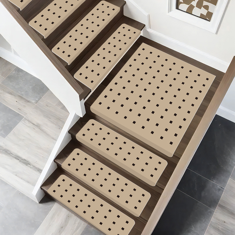 楼梯踏步垫免胶自粘家用脚垫防滑垫高级pvc皮革地垫可擦免洗垫子