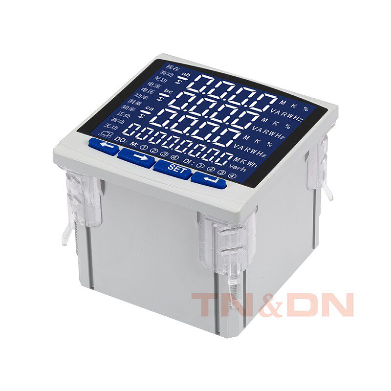 三相电流电压液晶多功能电力仪表 数显功率频率因数表组合485通讯