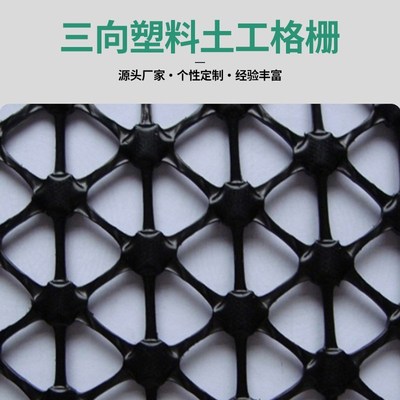 土工格栅生产路基路面加固加筋土工格栅钢塑格栅三.向塑料格栅