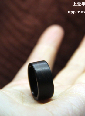 上觉手作黑檀木戒指男s女戒指简约木质指环男女朋友情侣礼物