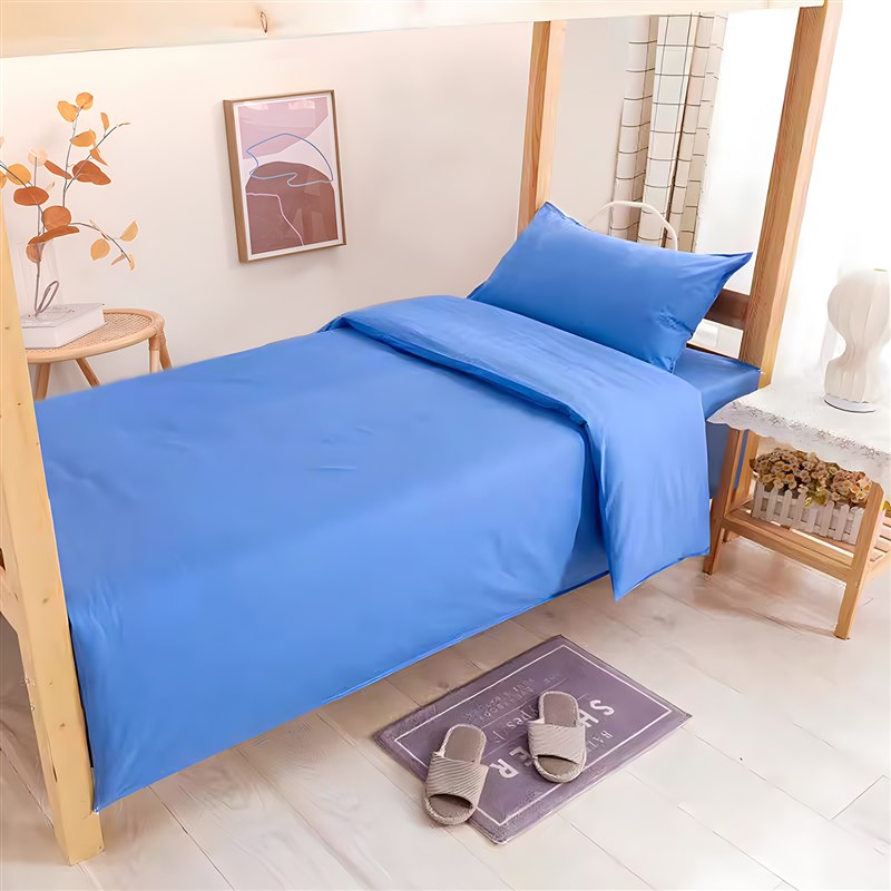 学校宿舍经典纯棉三件套大学生初高中生棉花被褥六件套床单被套