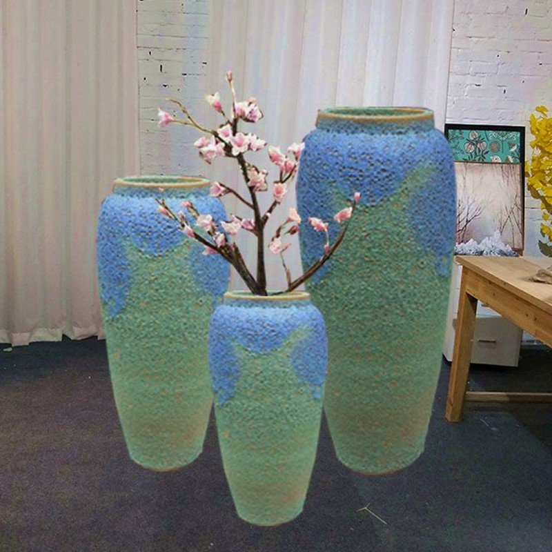 陶瓷落地花瓶颜色泡泡釉窑变陶罐现代欧式客厅酒店别墅摆件大花瓶,家居饰品,花瓶,淘宝优惠券,粉丝福利购,淘宝优惠卷