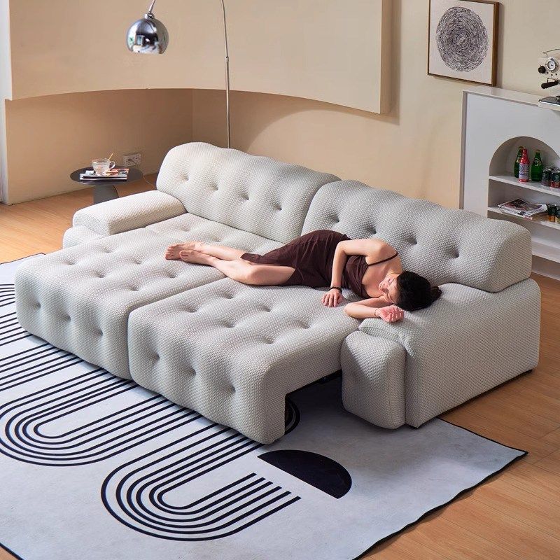 罗奇堡电动沙发客厅现代简约零靠墙小户型可伸缩功能直排布艺沙发,住宅家具,功能沙发,淘宝优惠券,粉丝福利购,淘宝优惠卷