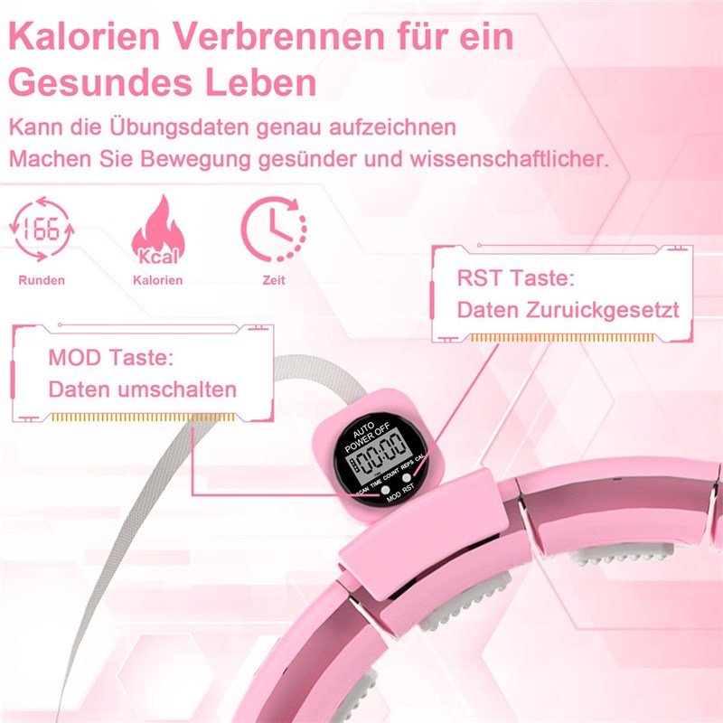 不会掉的呼啦圈新款智能呼啦圈可拆卸按摩呼啦圈懒人健身器材