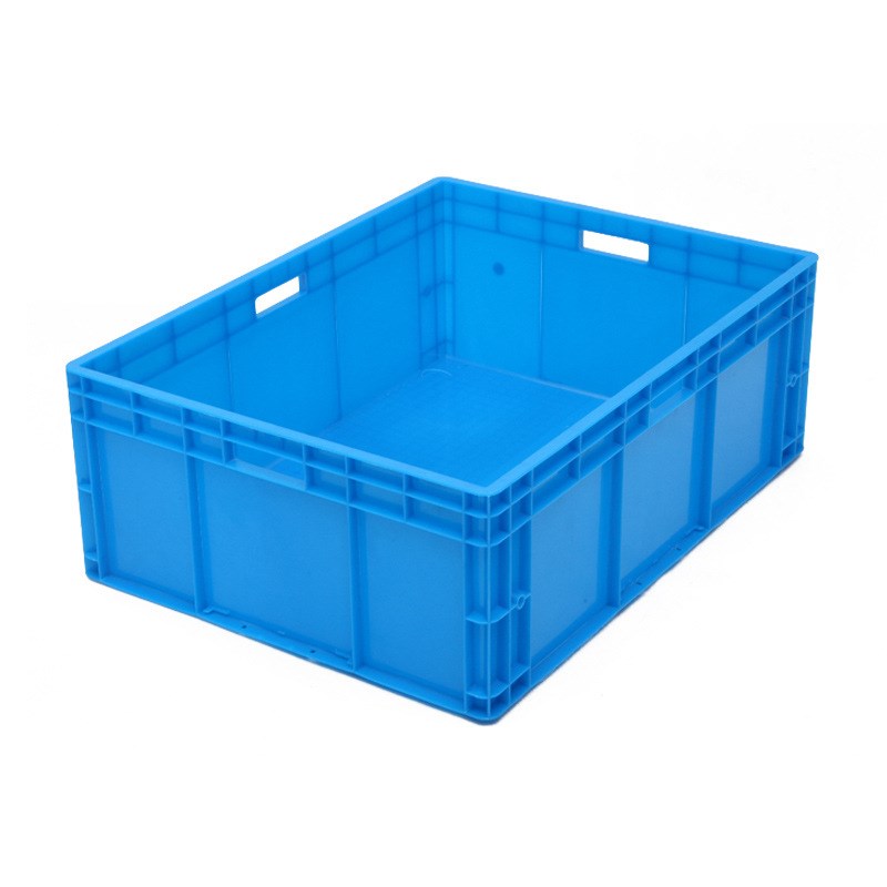 工业灰色塑料加厚周转箱 带盖翻盖箱汽配零件仓储中转物流箱