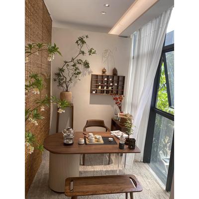 北美黑胡桃木阳台移动小型茶桌茶台桌新中式实木茶几迷你休闲家用