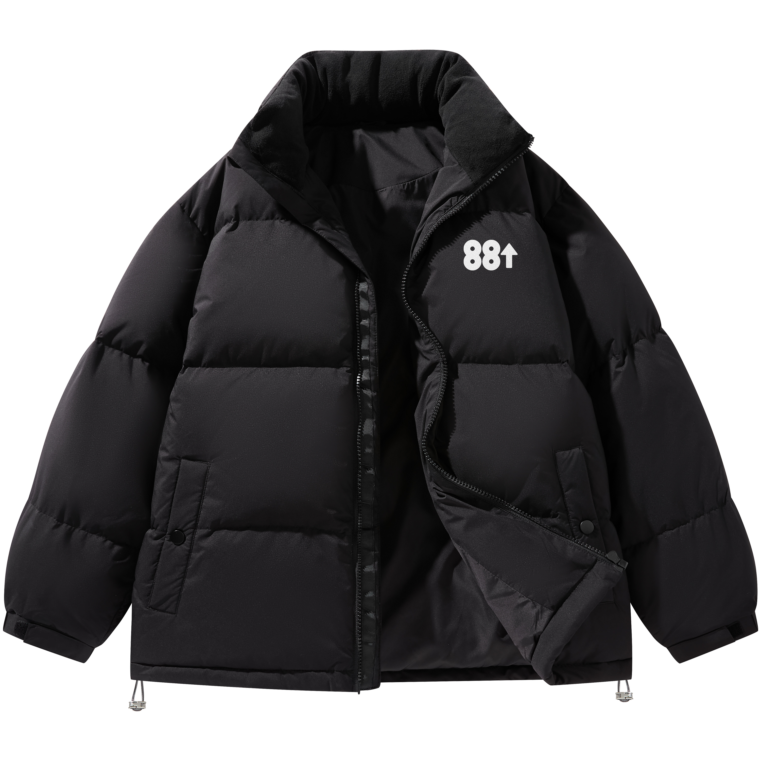 88rising字母印花立领羽绒服外套