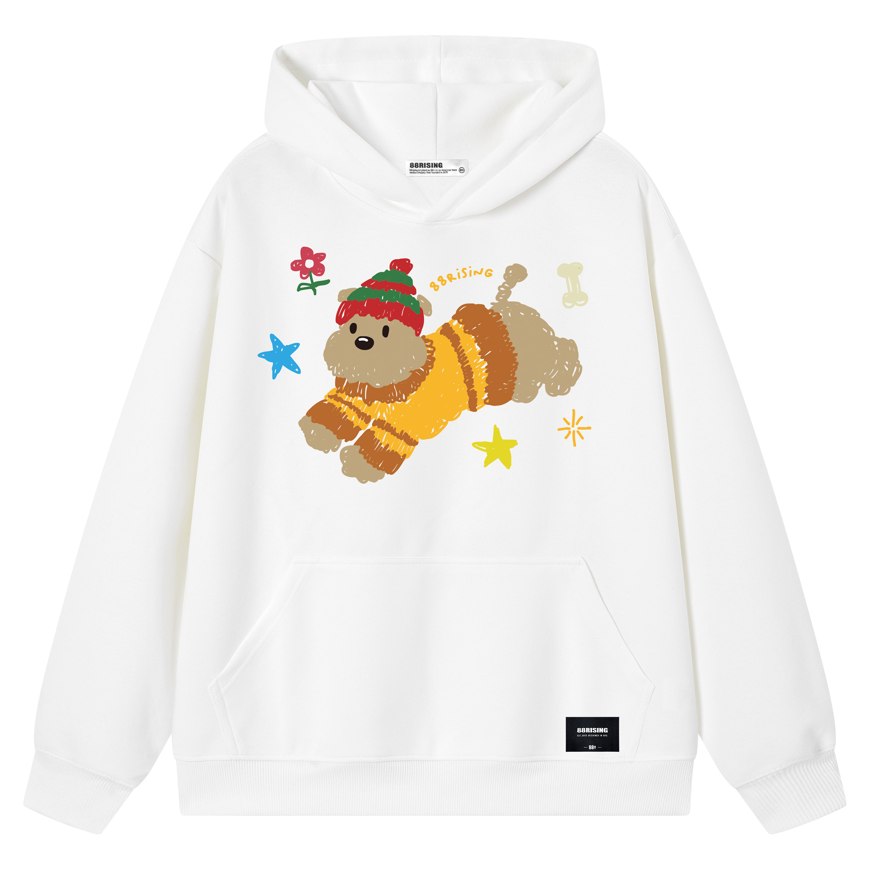 88rising小狗印花休闲连帽卫衣