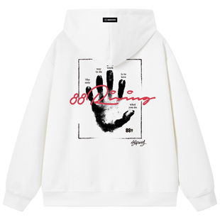 八八上升88rising图案字母印花美式嘻哈复古宽松百搭连帽情侣卫衣