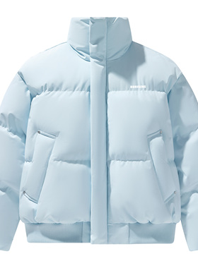 88rising美式高街印花半高领户外加厚保暖绗缝面包棉服外套男女款