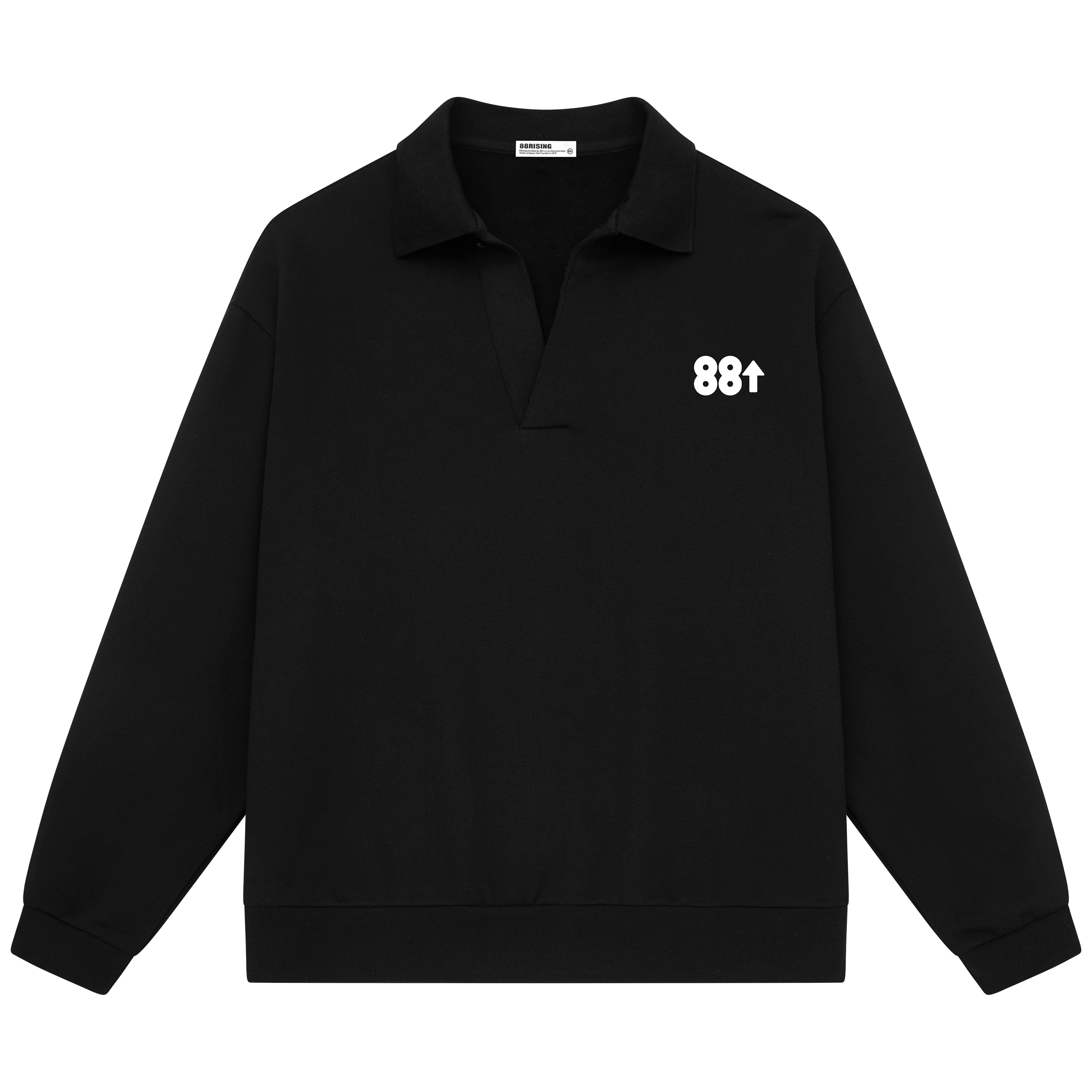 88rising印花宽松休闲POLO领卫衣