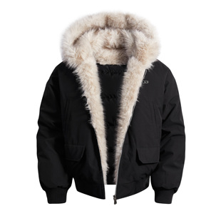 88rising美式外套座山雕派克服耐磨防风抗寒大毛领羽绒服男女同款