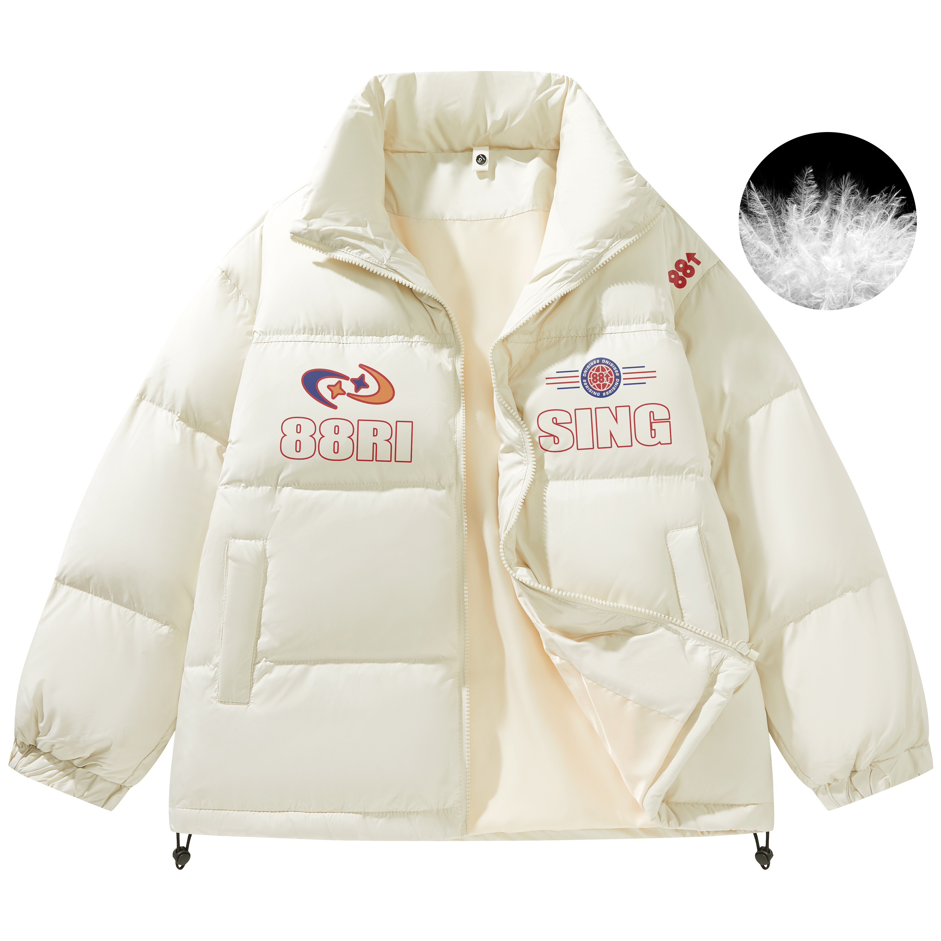 88rising立领轻薄保暖面包羽绒服
