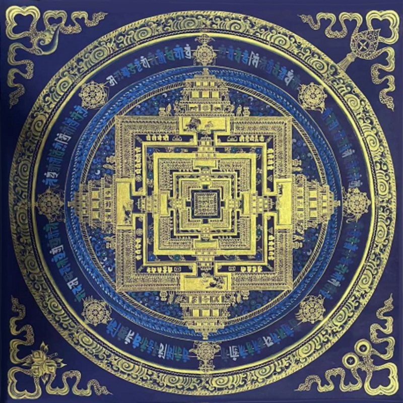 唐卡手绘挂画纯手工画玄关唐卡装饰画入户装裱西藏纯手绘唐卡