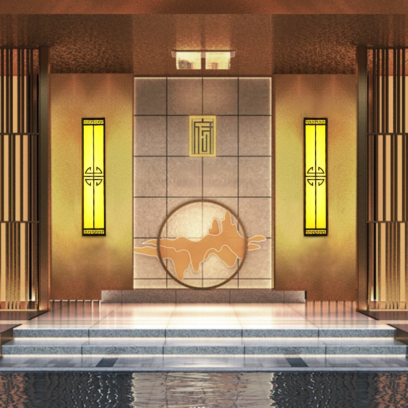 新中式户外壁灯复古LED防水楼梯过道灯走廊室外阳台墙壁庭院灯具