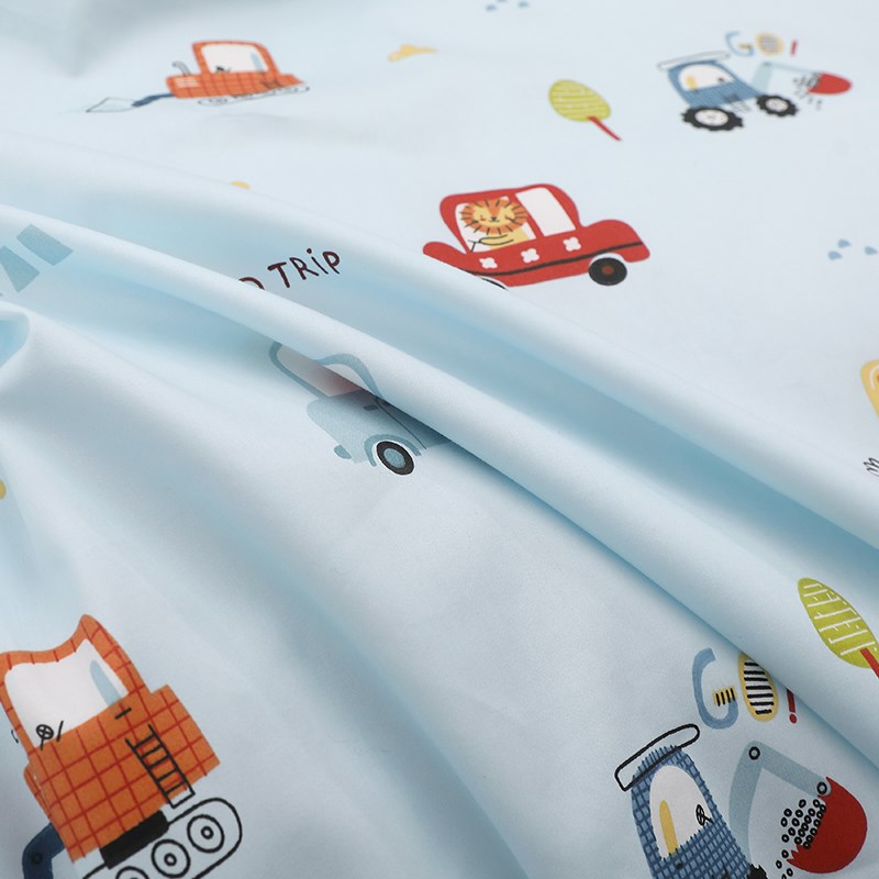 60S贡缎儿童纯棉床单单件A类婴儿宝宝幼儿园1.5x2.0米被套三件套