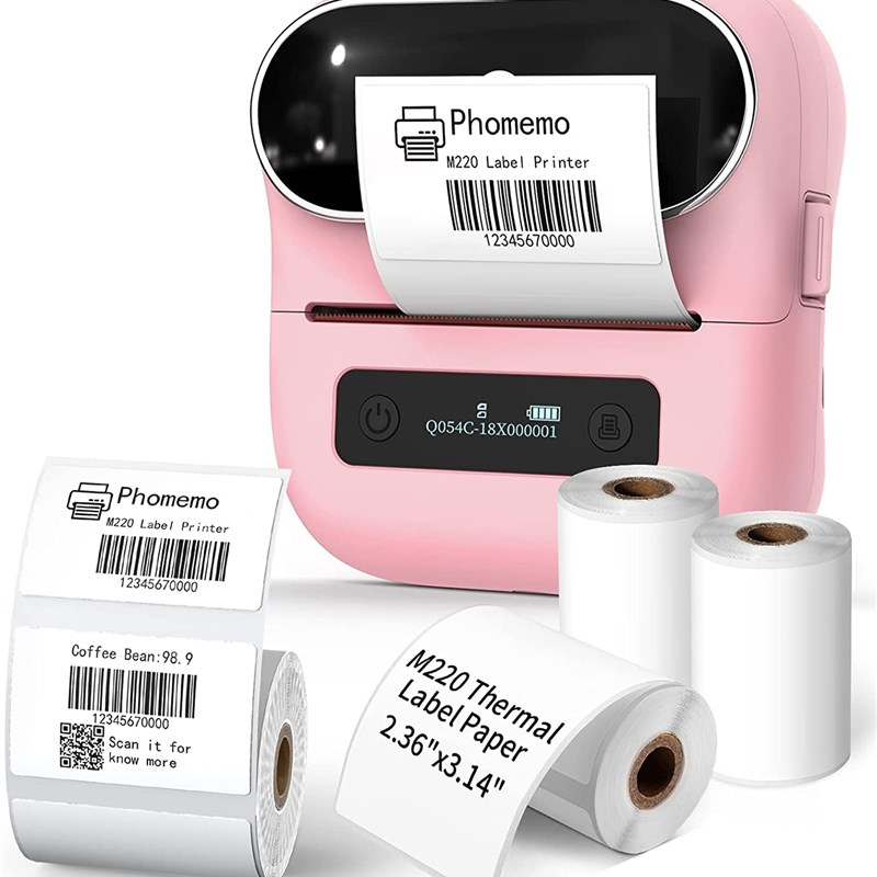 phomemo M220条码打印机手持迷你蓝牙热敏打印机智能标签打印机