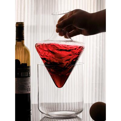 水晶璃创意冰酒OEC器家庭玻葡酒快速醒醒酒萄器清酒容器耐热暖壶