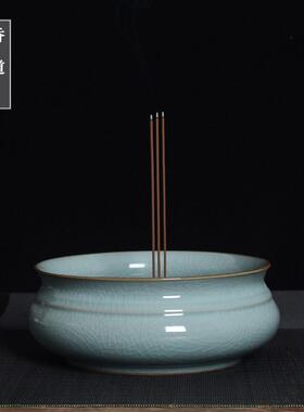 室内香炉陶瓷香炉家FPD用瓷供奉祭拜炉大号礼佛寺庙烧用品道插香