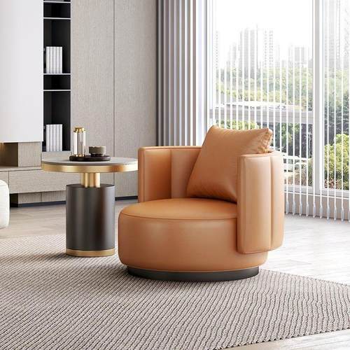 北欧奢旋设计单闲人沙发椅231009客厅阳台转老虎椅现代轻简约休洽