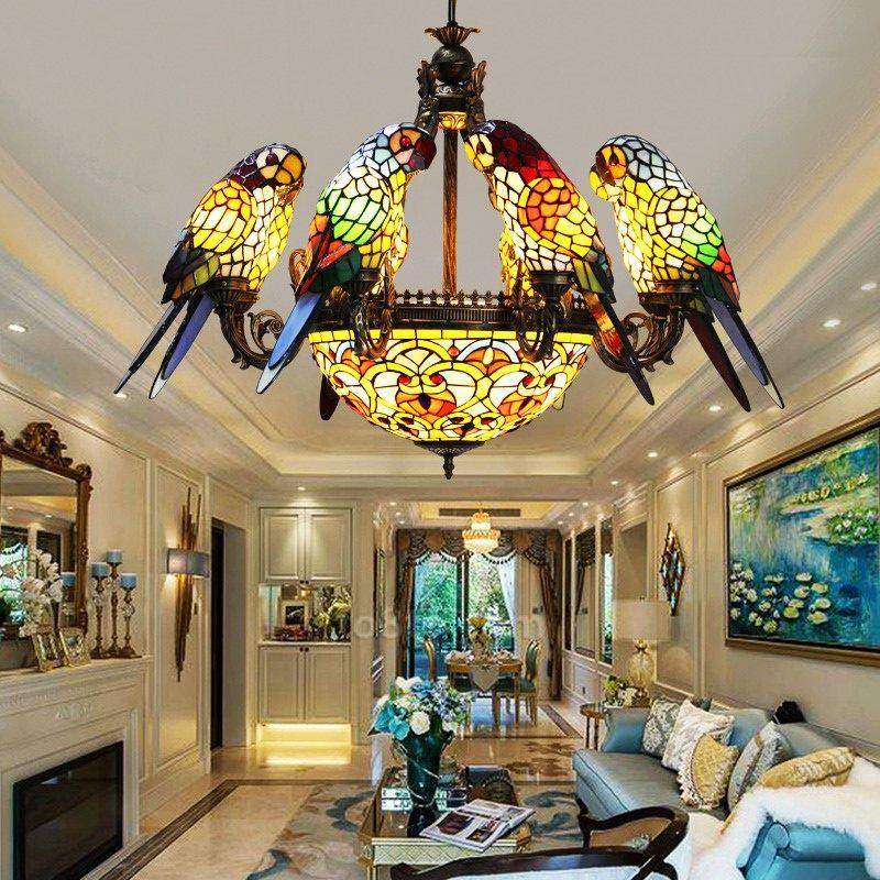 蒂尼彩小鸟鹦鹉门厅阳台过道卧玻室西餐客咖啡酒AFD吧凡会所复古,家装灯饰光源,客厅吊灯,淘宝优惠券,粉丝福利购,淘宝优惠卷