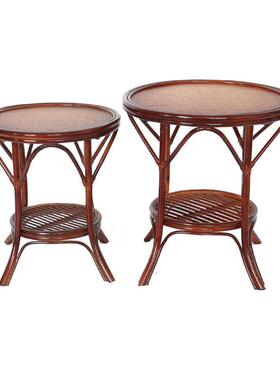 直径50cm 6B款茶几0cm小桌圆子形简茶家几天然植物藤现代约用藤编