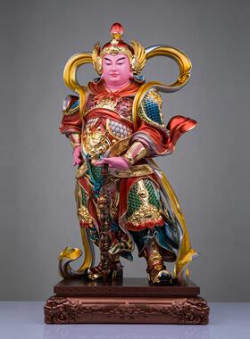 伽蓝韦陀菩萨左右家护奉发佛像供摆关公韦YGY驮财神像件居用寺庙