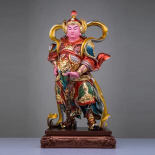 伽蓝韦陀菩萨左右家护奉发佛像供摆关公韦YGY驮财神像件居用寺庙