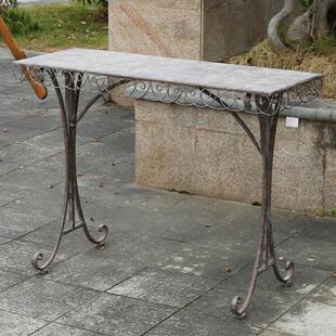 户外单做旧地外露台铁花艺花架阳台覆古置物架庭院花盆架落ASJJ-A