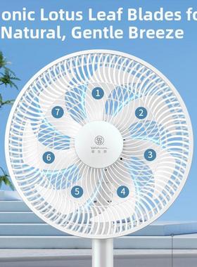 华盛电扇地扇节能小用型宿家舍遥控强风卧室立82948桌式静音电扇