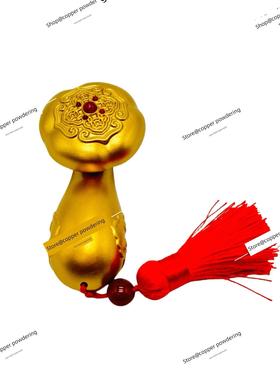 在库存bb0朱秉仁的铜心，旋转如意柄件，是快饰和失败的乐趣创意