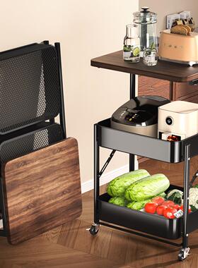 中小推车置物架落零地食收纳架古家移动用床头柜沙发客厅边几茶几
