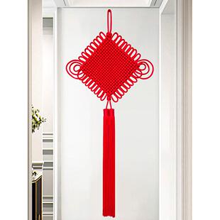 手工MRR中国结挂号件客厅玄关卧门室电视墙大红中色乔迁大风水平