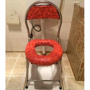 不锈人钢坐子便器椅子折叠简易 所老孕妇老年人病人坐厕椅大便椅