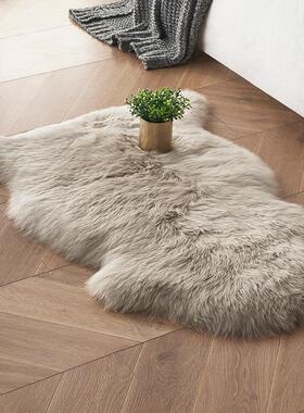 洲定羊毛2023Q3E毛垫整张羊皮澳垫羊沙发垫飘窗垫长毛沙发坐垫轻