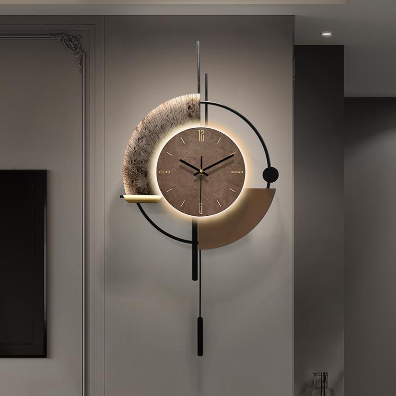 现代简约客厅2025新款家用创意钟表挂钟格栅装饰时钟挂墙大气挂表