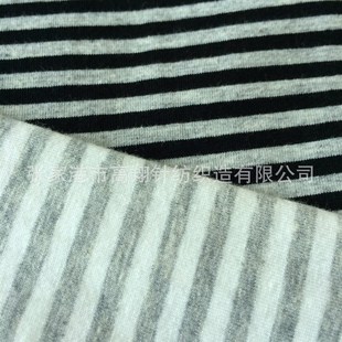 现货供应 素色以及印花系列 棉h氨拉架针织面料 彩条色织