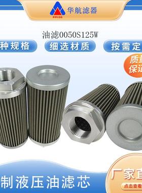 金属网折叠滤芯0025S125W/-B0.2 螺纹口不锈钢吸油滤网